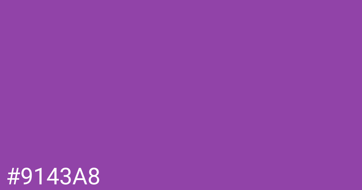 Hex color #9143a8 graphic