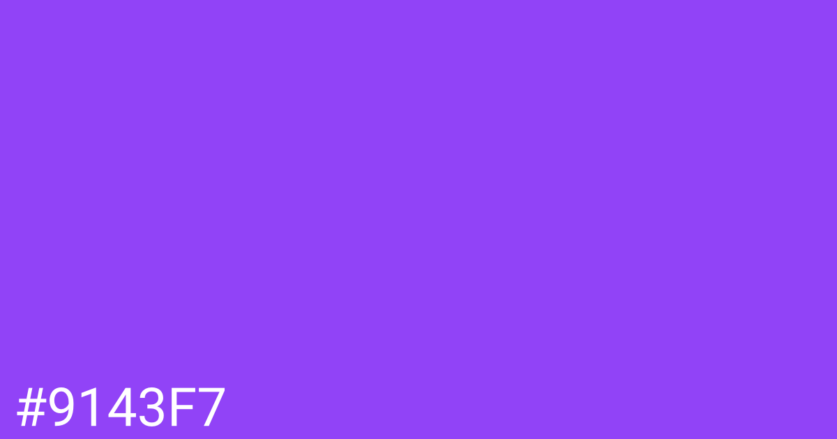 Hex color #9143f7 graphic