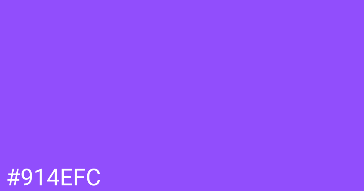 Hex color #914efc graphic