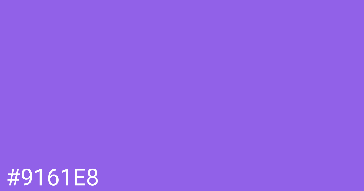 Hex color #9161e8 graphic