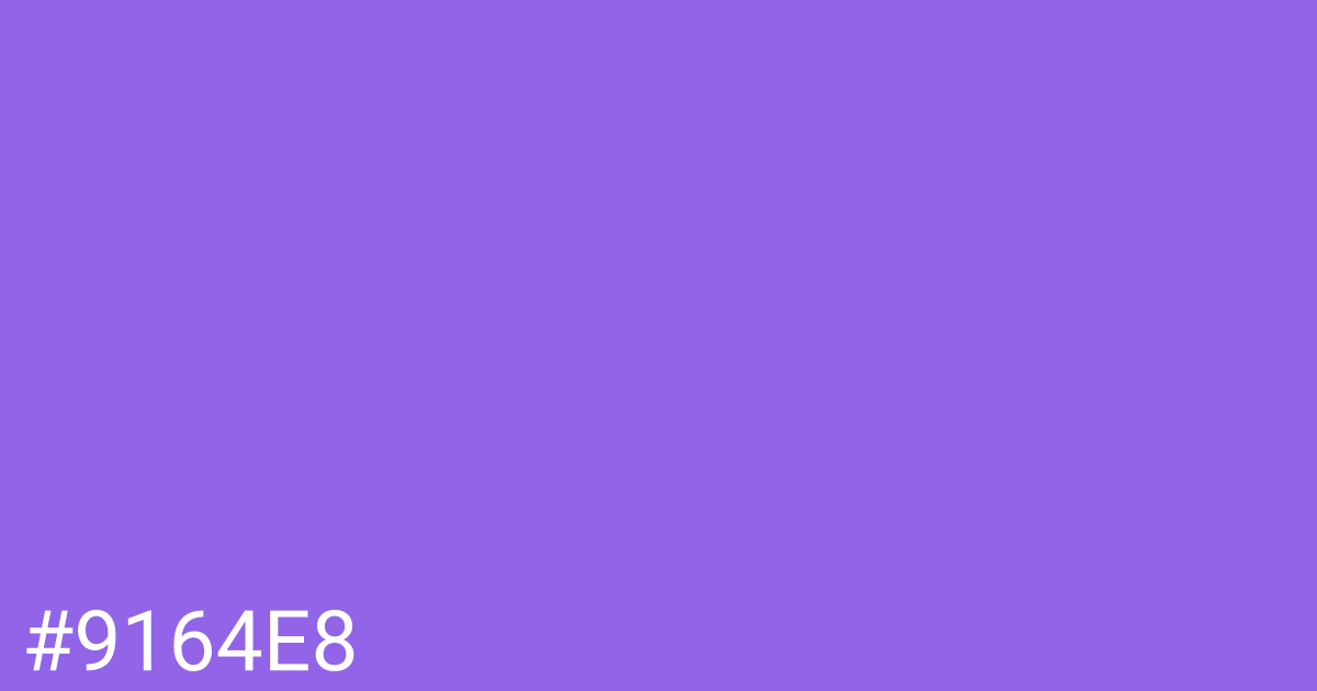 Hex color #9164e8 graphic