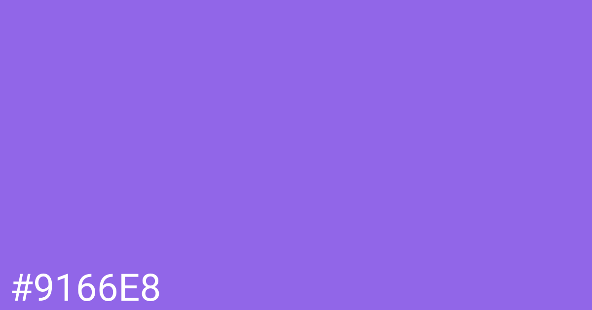 Hex color #9166e8 graphic