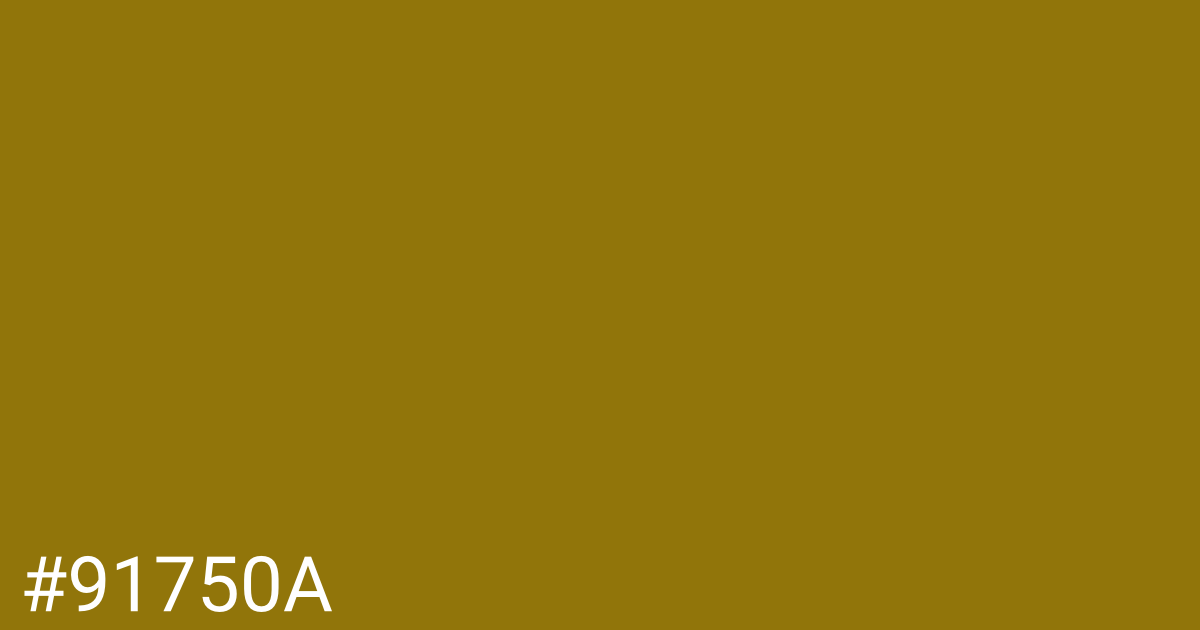 Hex color #91750a graphic