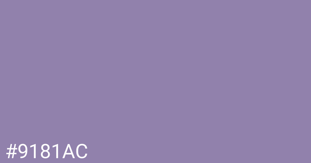 Hex color #9181ac graphic