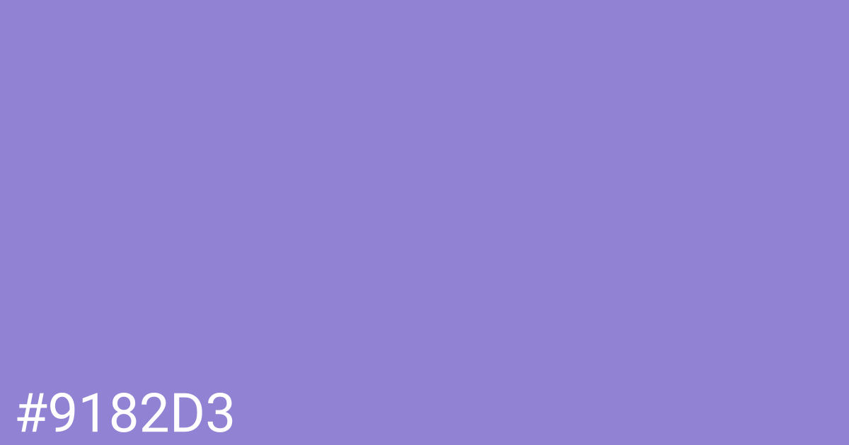 Hex color #9182d3 graphic