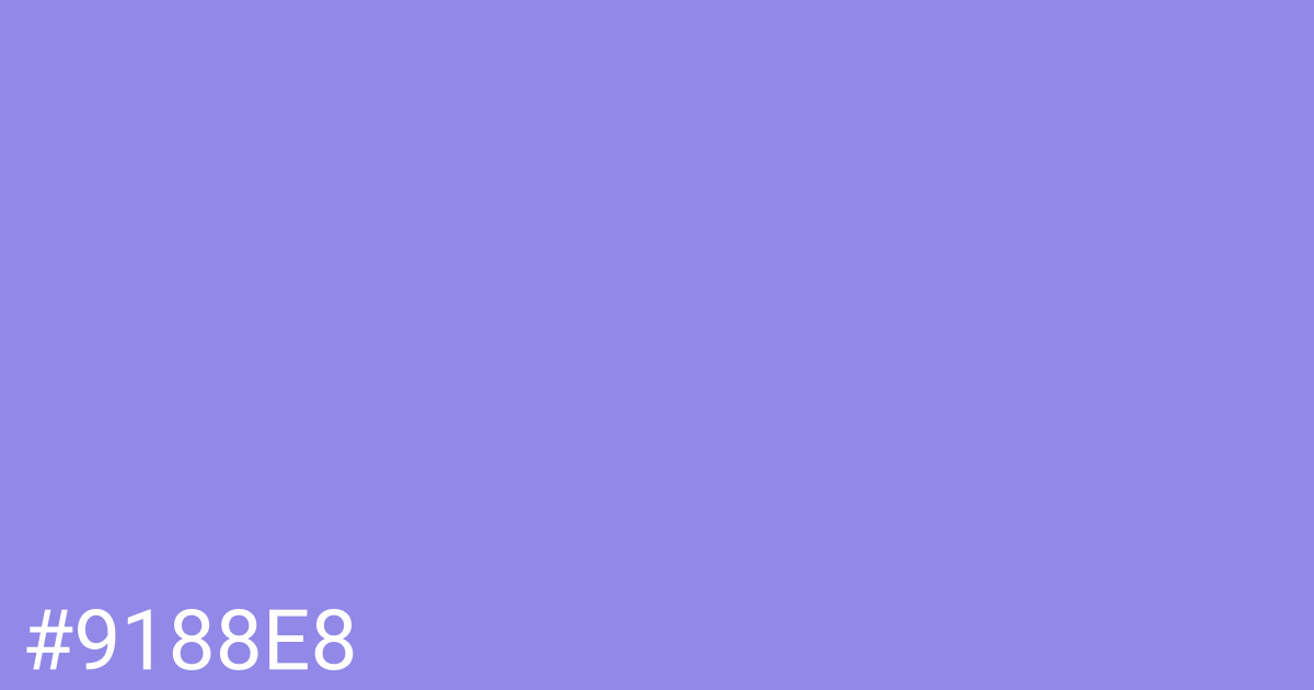 Hex color #9188e8 graphic