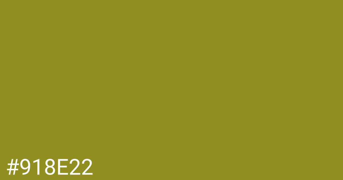 Hex color #918e22 graphic