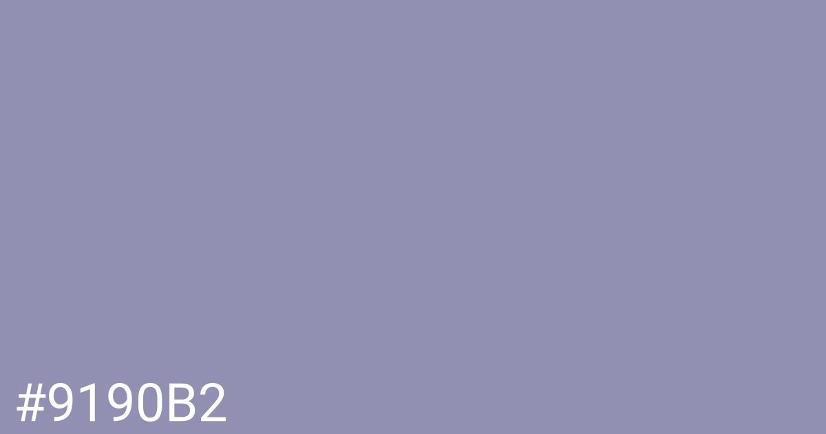 Hex color #9190b2 graphic