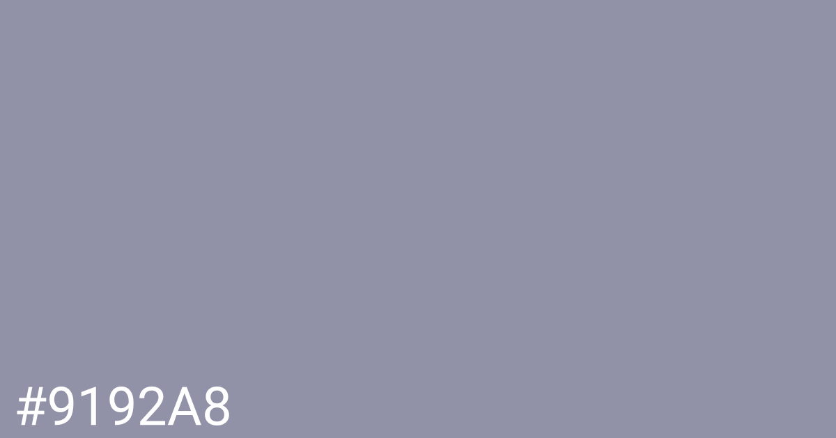 Hex color #9192a8 graphic