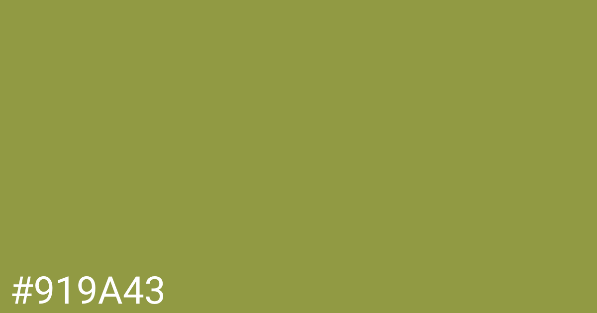 Hex color #919a43 graphic