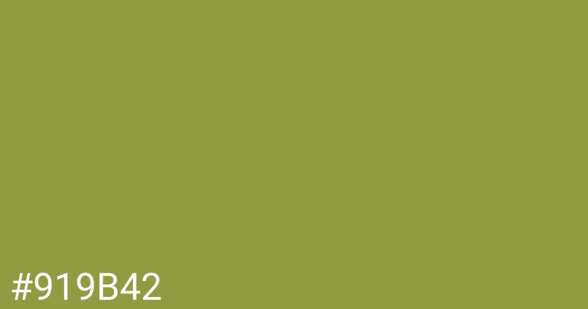 Hex color #919b42 graphic