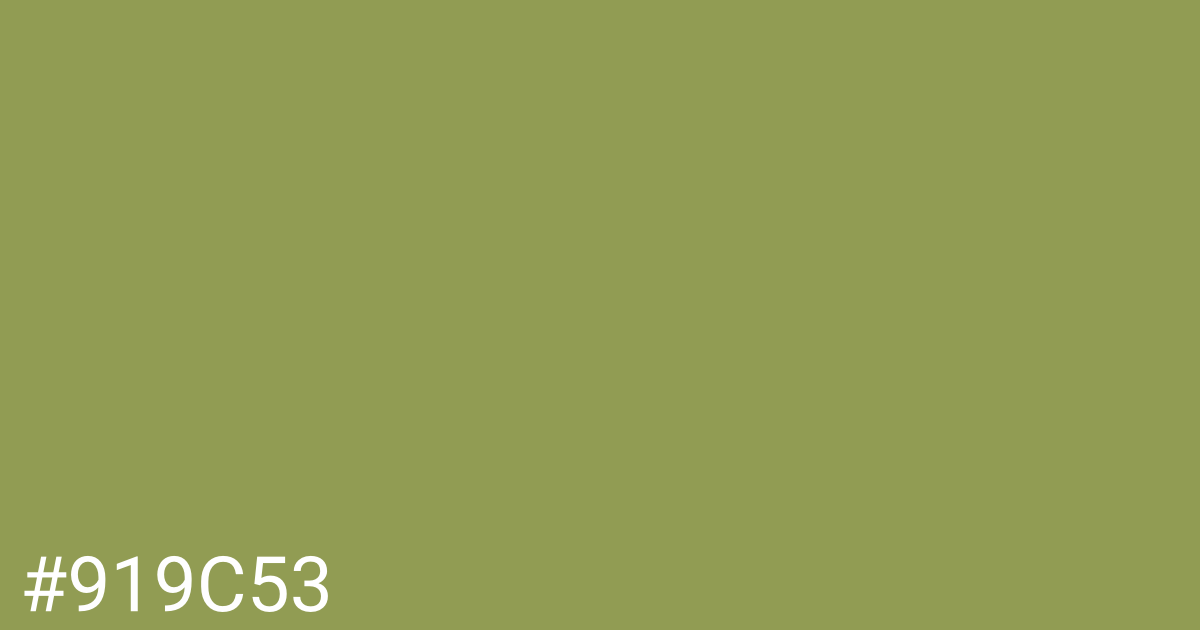 Hex color #919c53 graphic