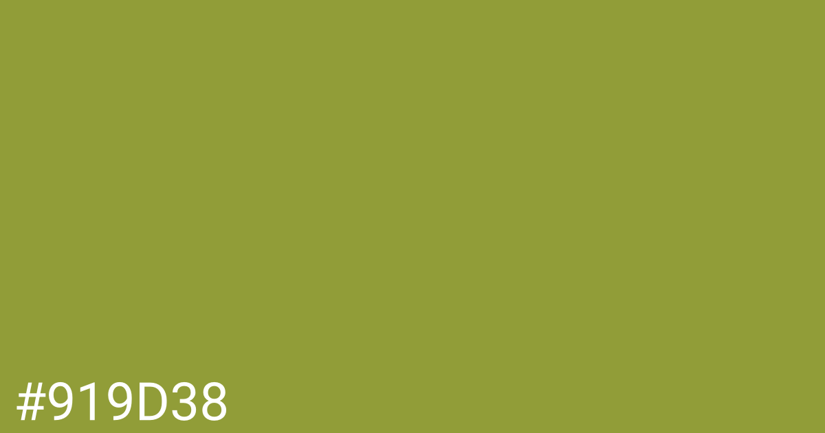 Hex color #919d38 graphic