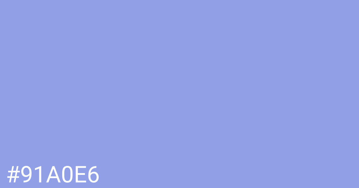Hex color #91a0e6 graphic