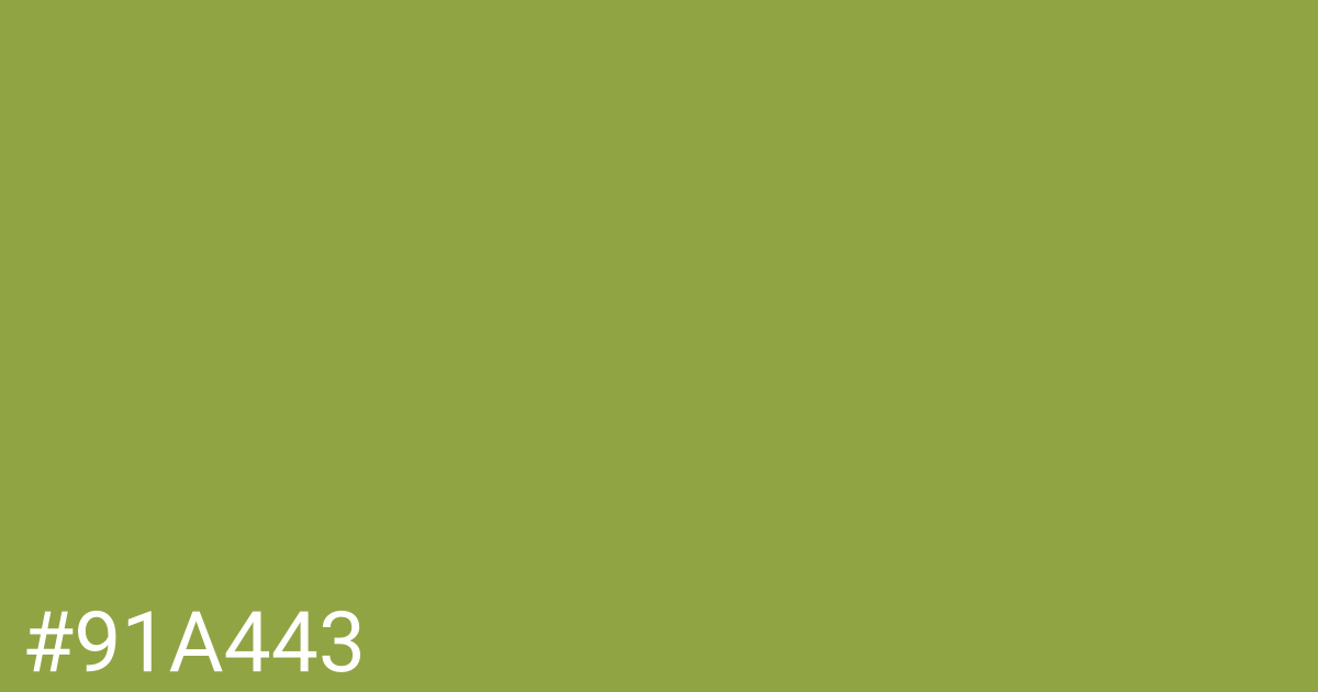 Hex color #91a443 graphic