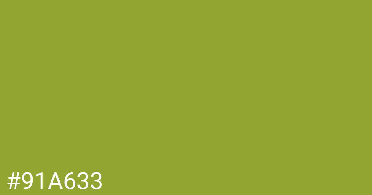 Hex color #91a633 graphic