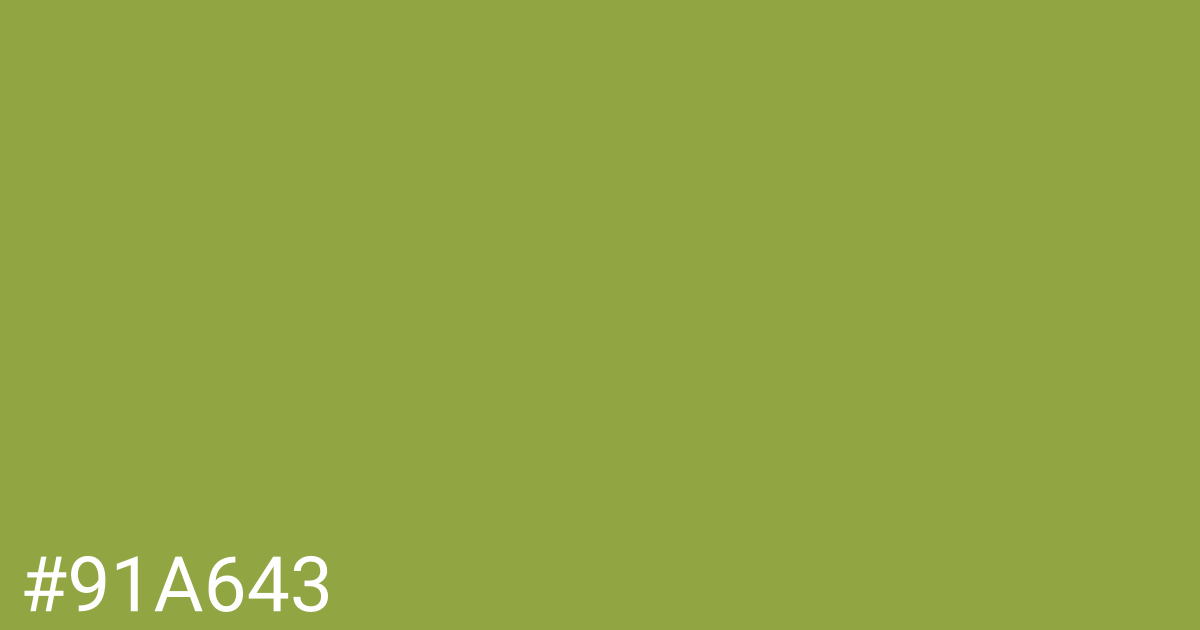 Hex color #91a643 graphic