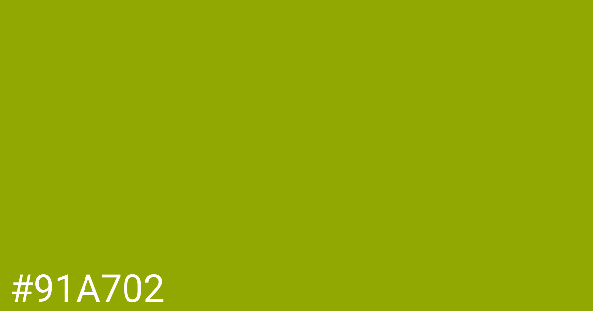 Hex color #91a702 graphic