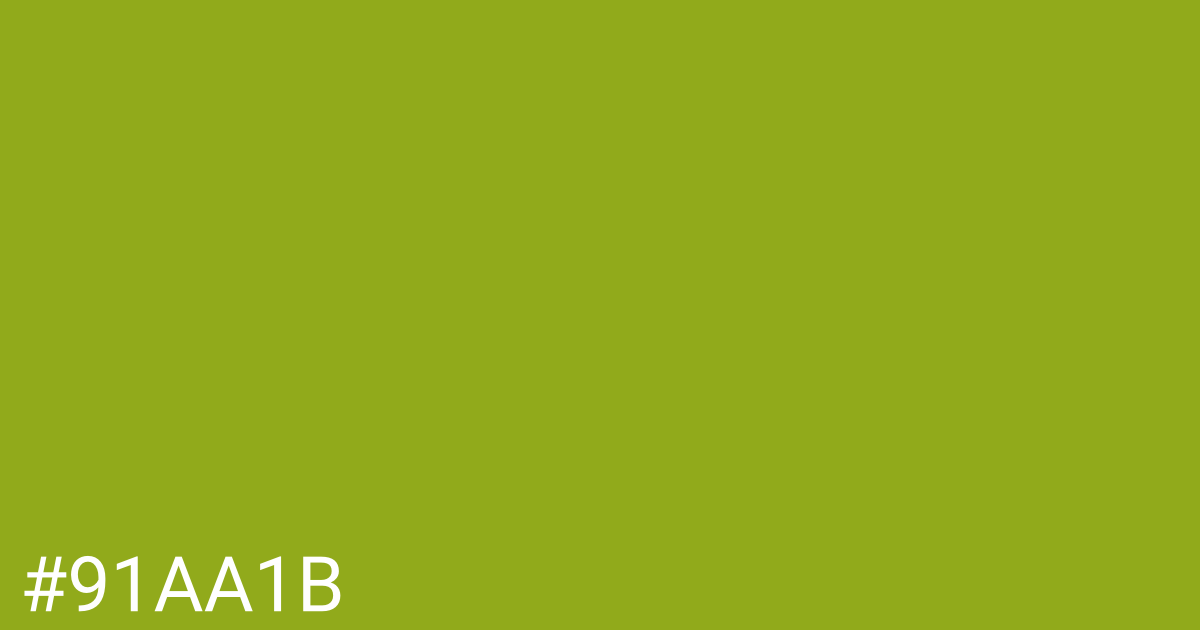Hex color #91aa1b graphic