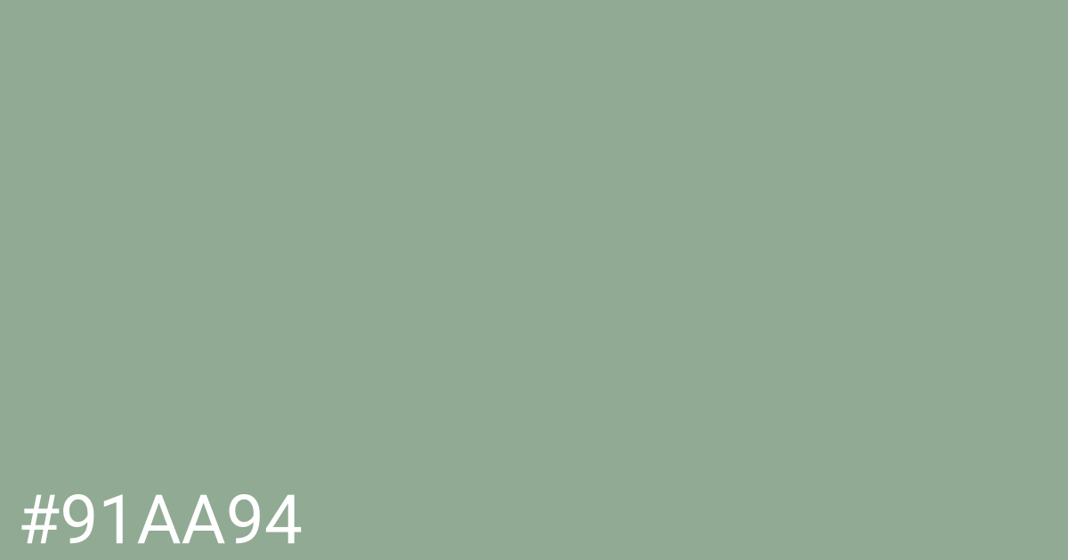 Hex color #91aa94 graphic