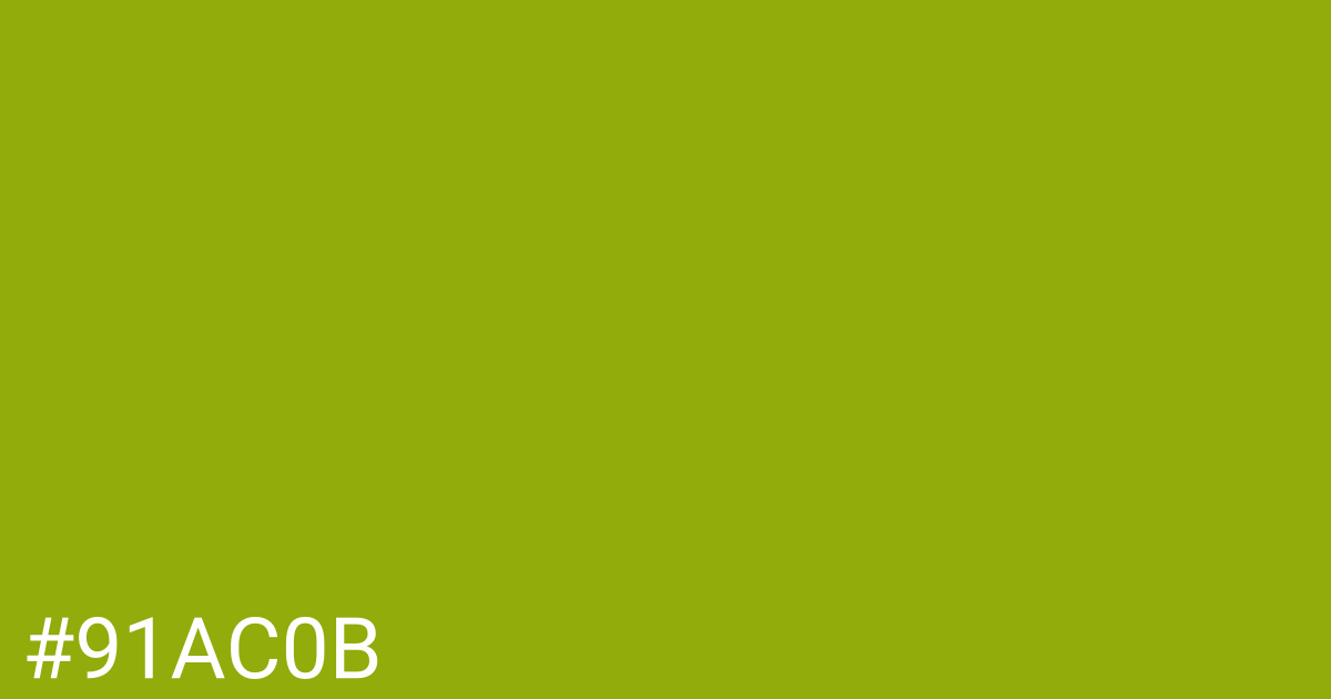 Hex color #91ac0b graphic