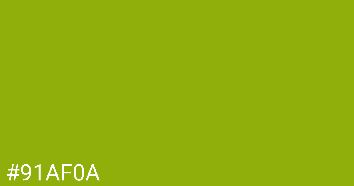 Hex color #91af0a graphic