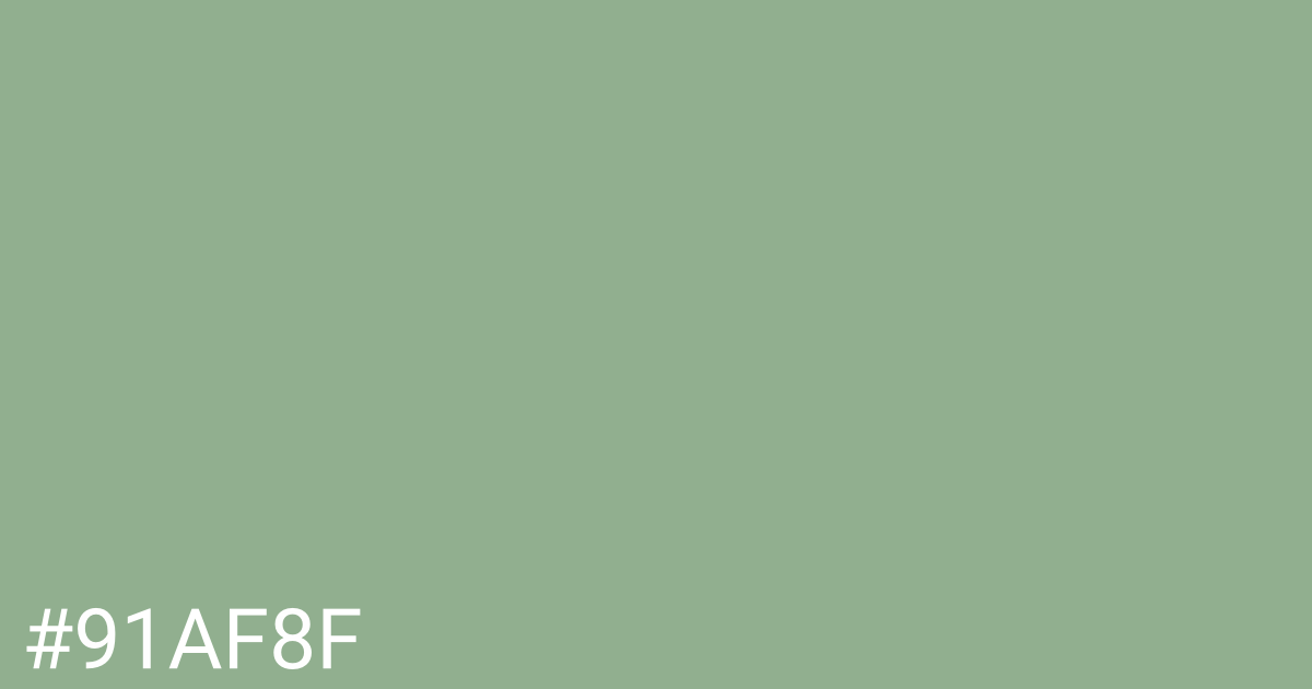 Hex color #91af8f graphic