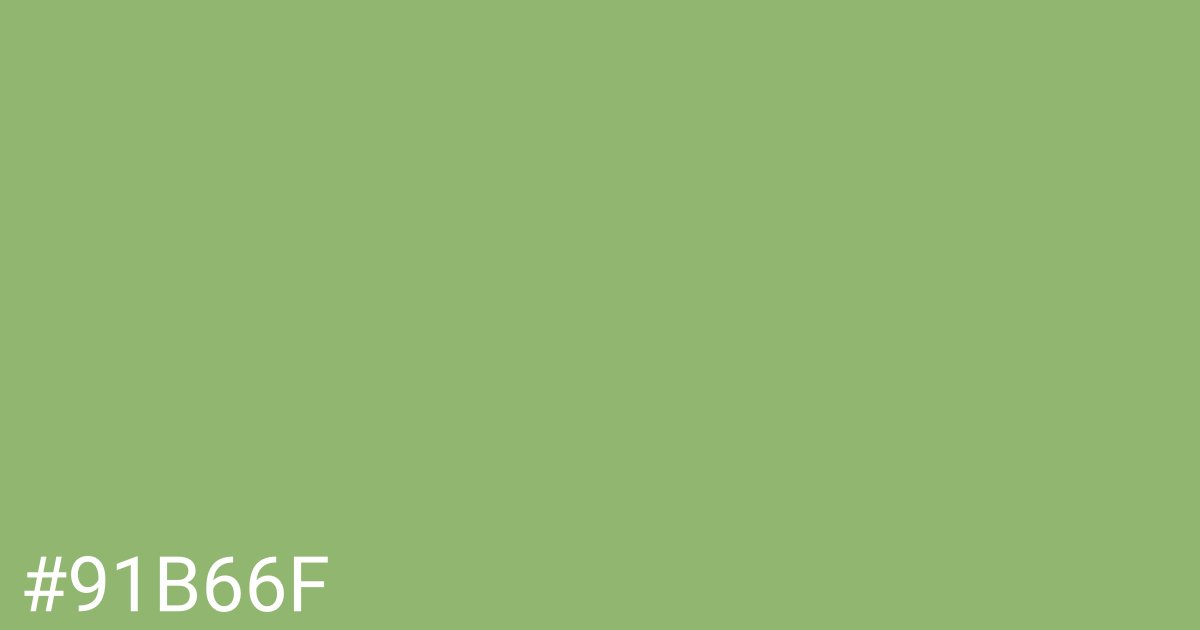 Hex color #91b66f graphic