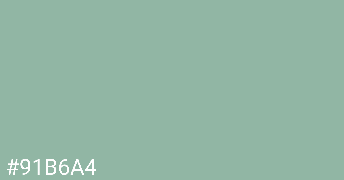 Hex color #91b6a4 graphic