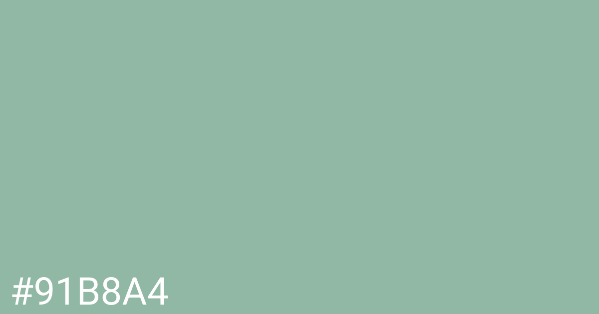 Hex color #91b8a4 graphic