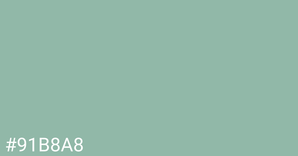 Hex color #91b8a8 graphic