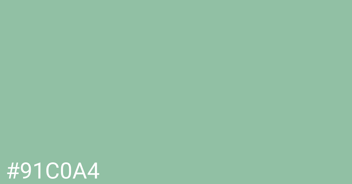 Hex color #91c0a4 graphic