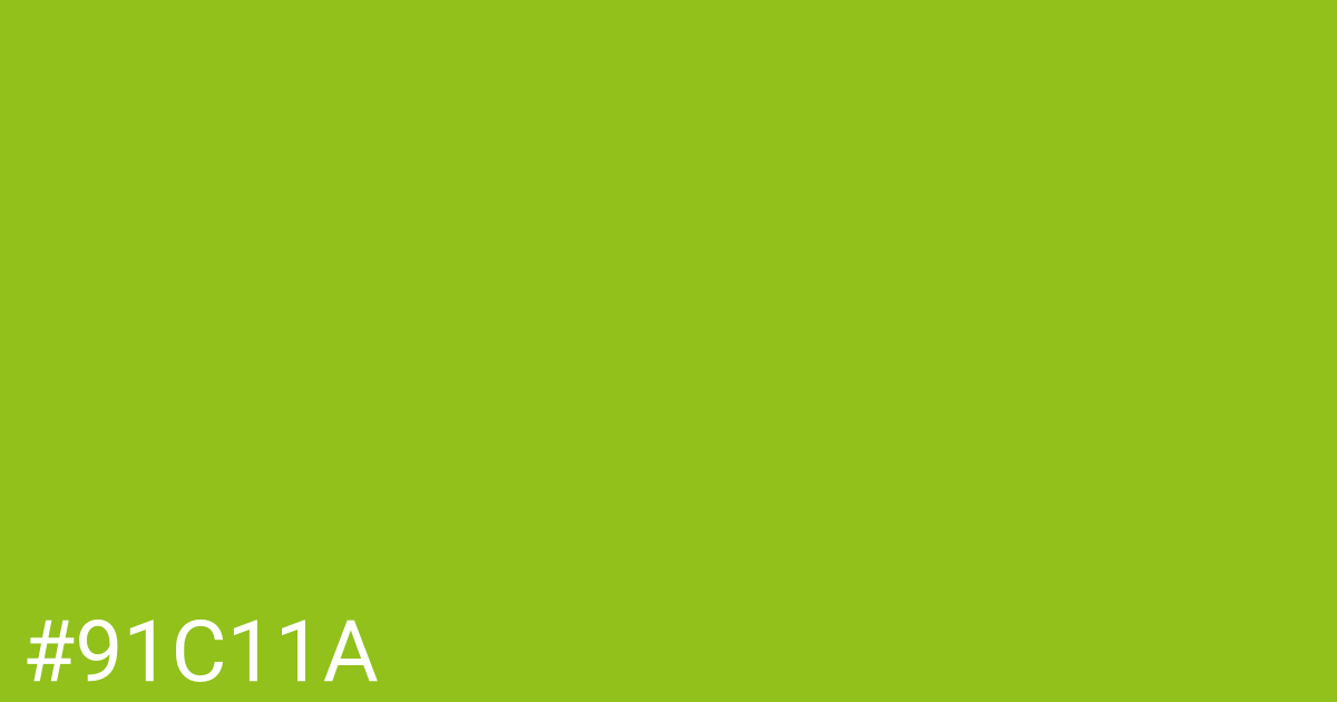 Hex color #91c11a graphic