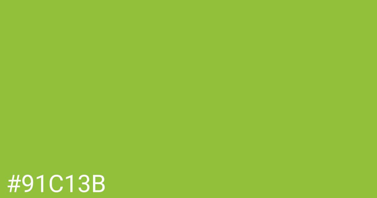 Hex color #91c13b graphic