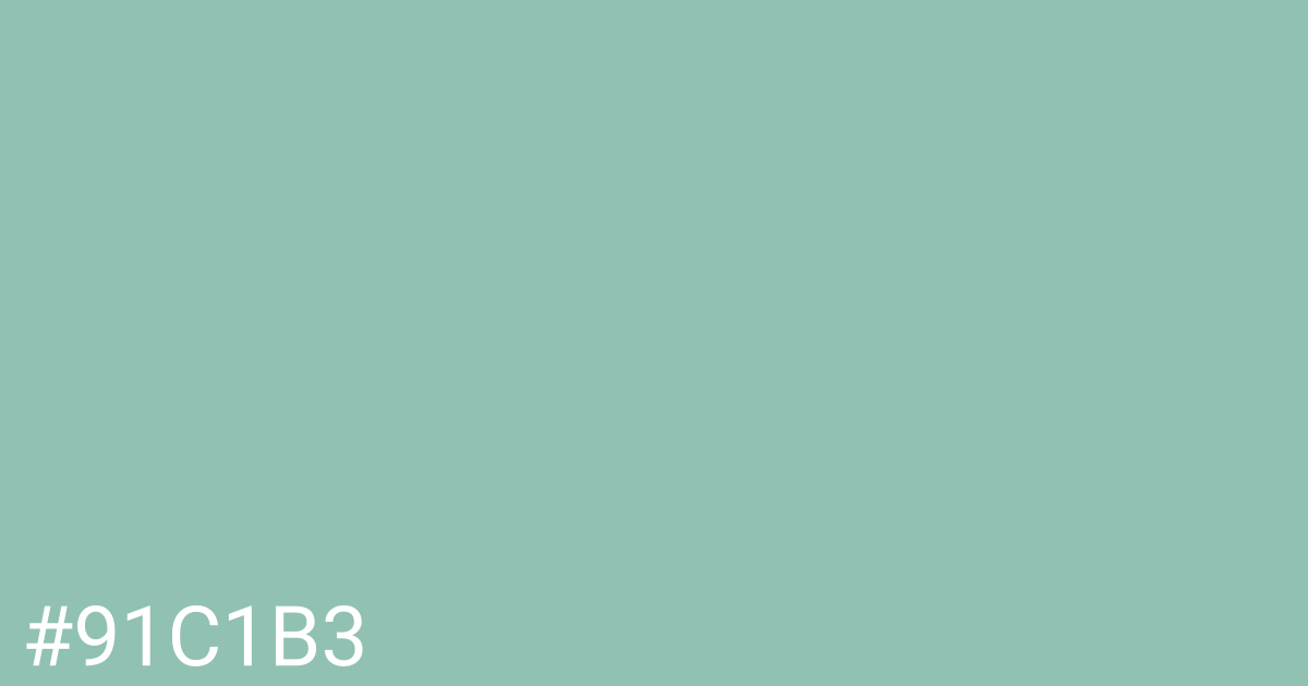 Hex color #91c1b3 graphic