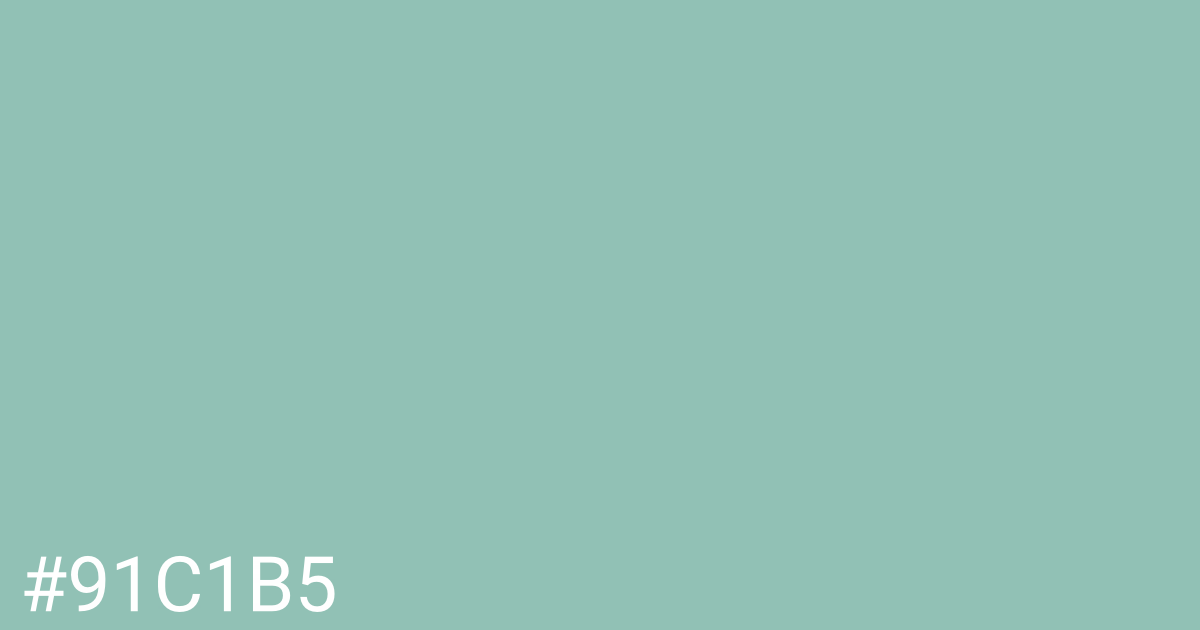 Hex color #91c1b5 graphic