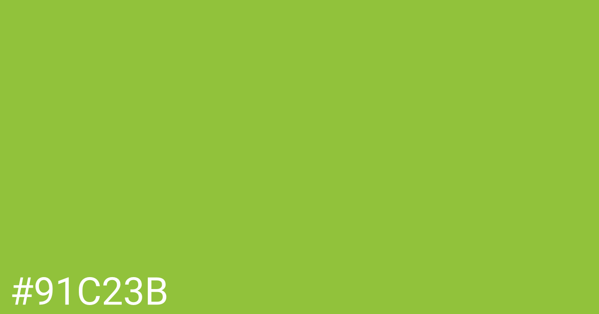 Hex color #91c23b graphic