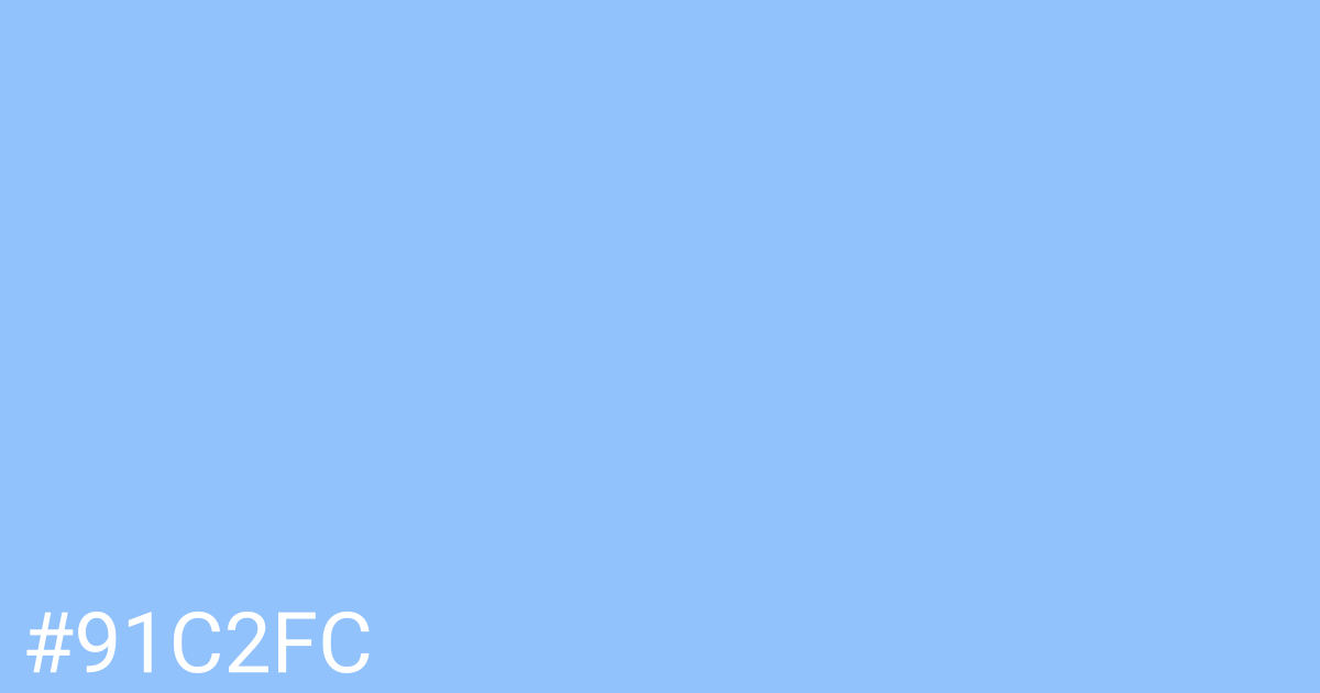 Hex color #91c2fc graphic