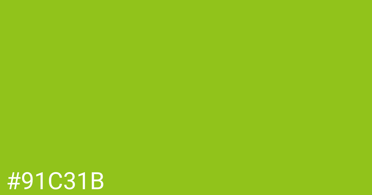 Hex color #91c31b graphic