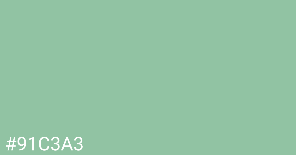 Hex color #91c3a3 graphic