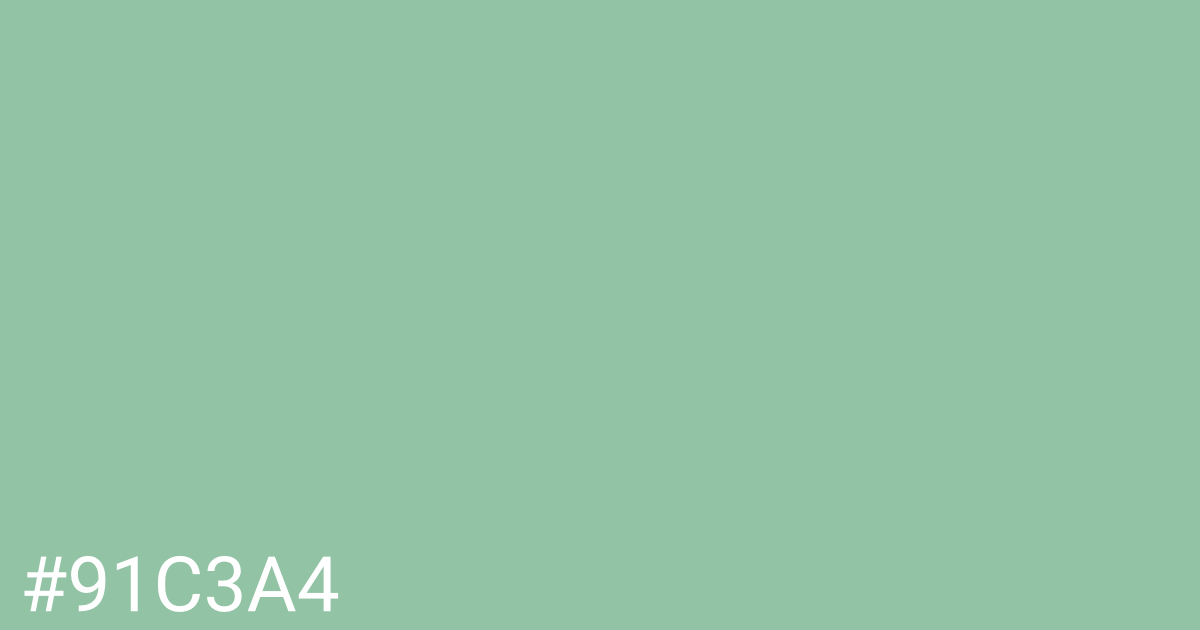 Hex color #91c3a4 graphic