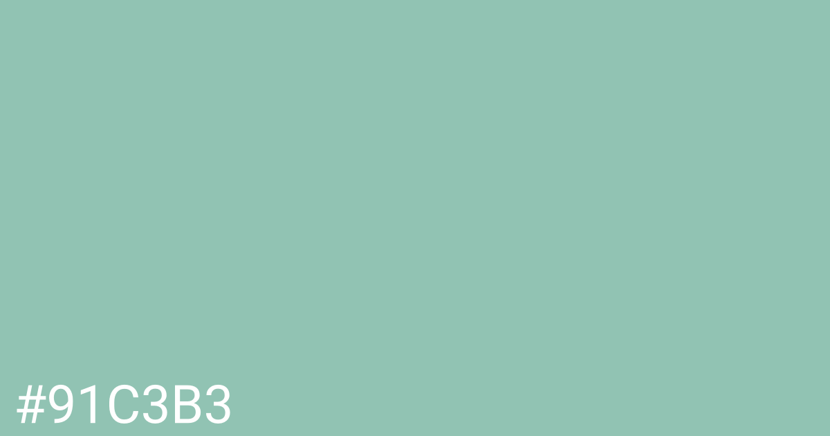 Hex color #91c3b3 graphic