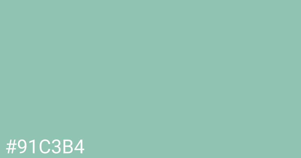 Hex color #91c3b4 graphic