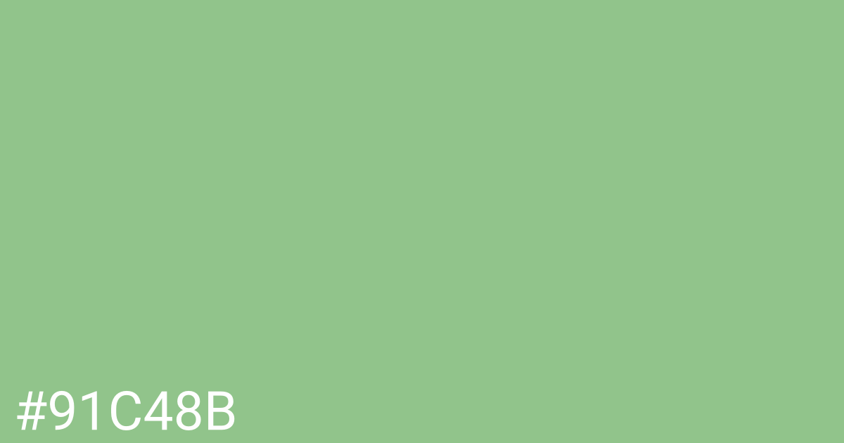 Hex color #91c48b graphic