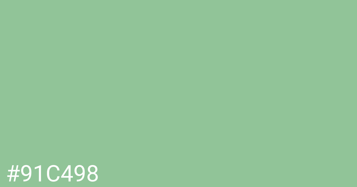 Hex color #91c498 graphic