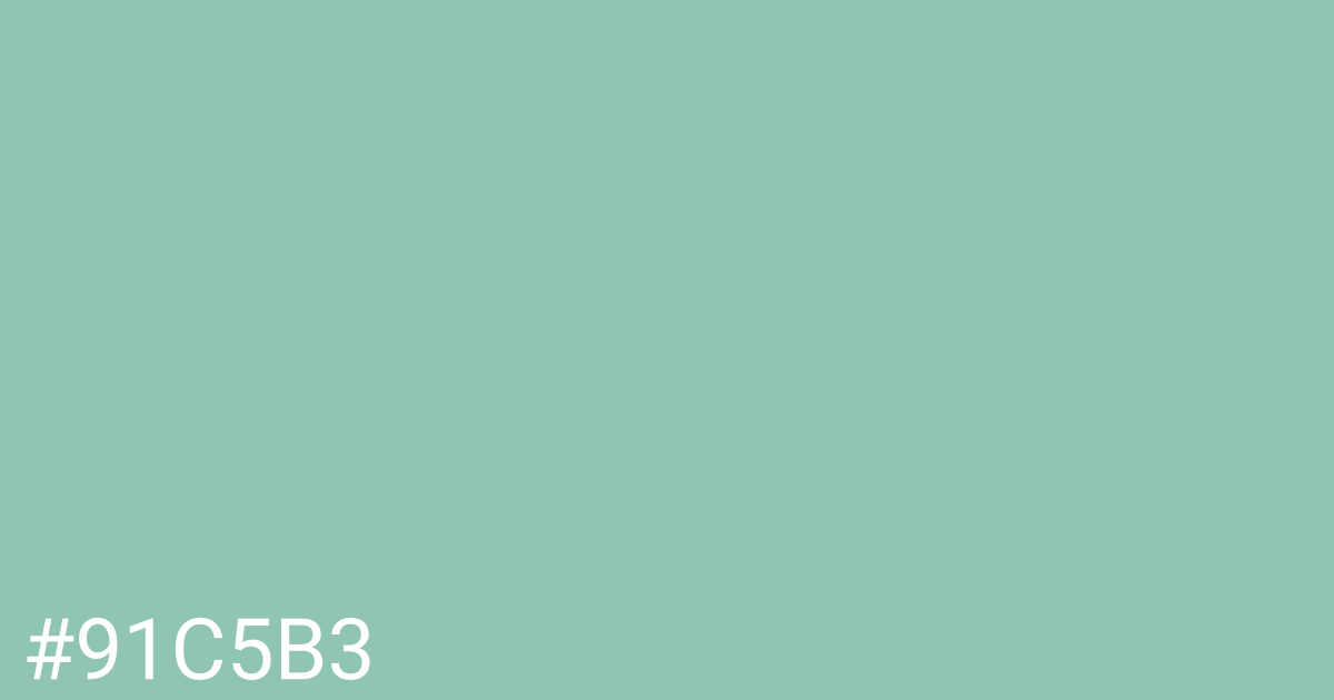 Hex color #91c5b3 graphic