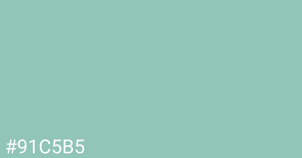 Hex color #91c5b5 graphic