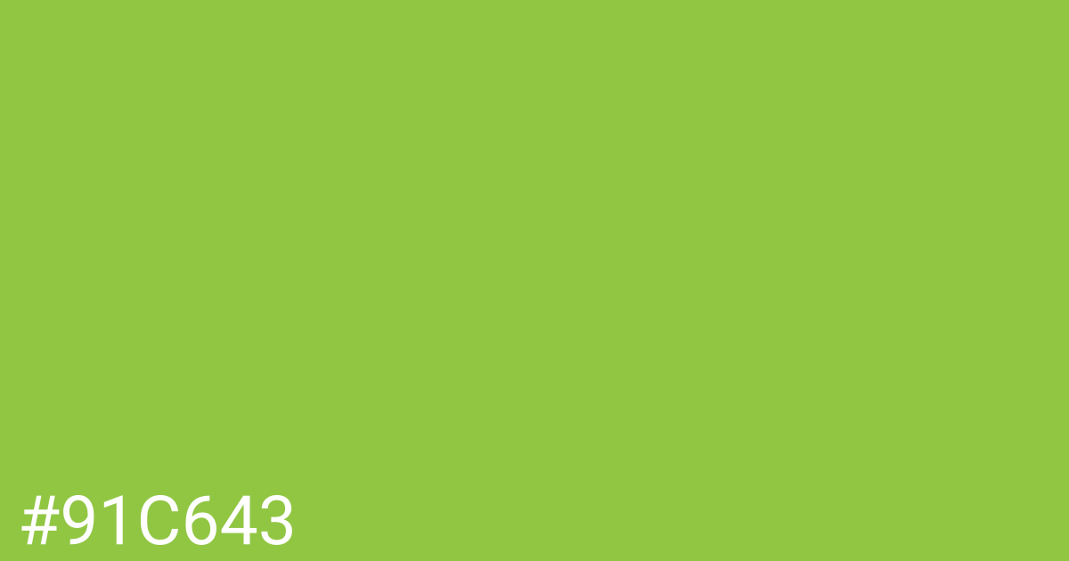 Hex color #91c643 graphic