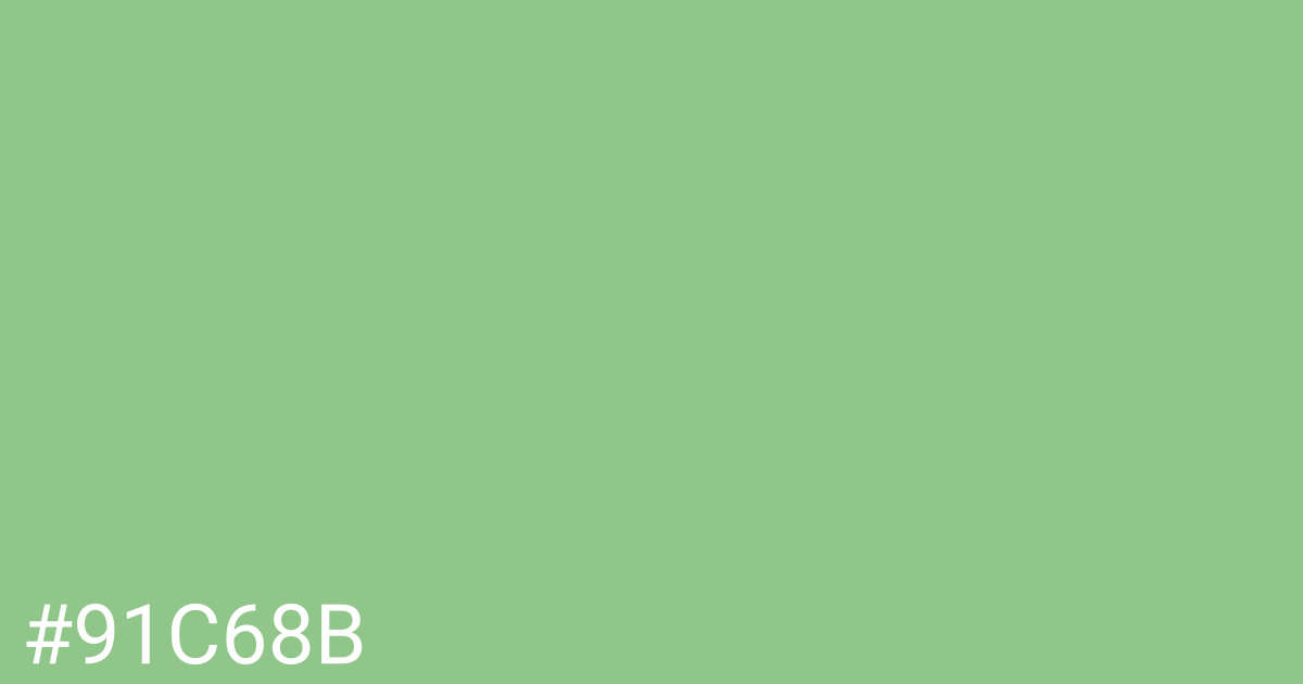 Hex color #91c68b graphic