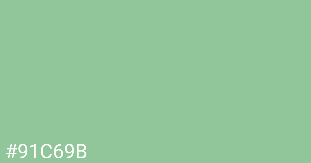 Hex color #91c69b graphic